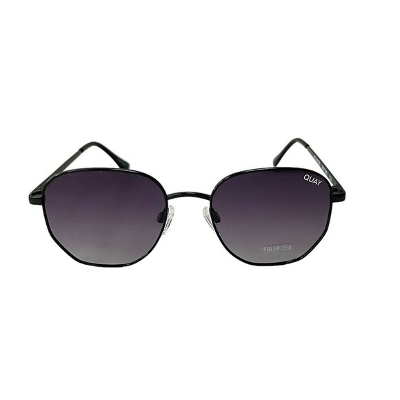 Quay Australia Big Time Sunglasses Black Smoke Polarized main image 8